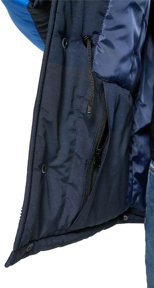 Куртка мужская утепленная рабочая Челленджер синяя с васильковым