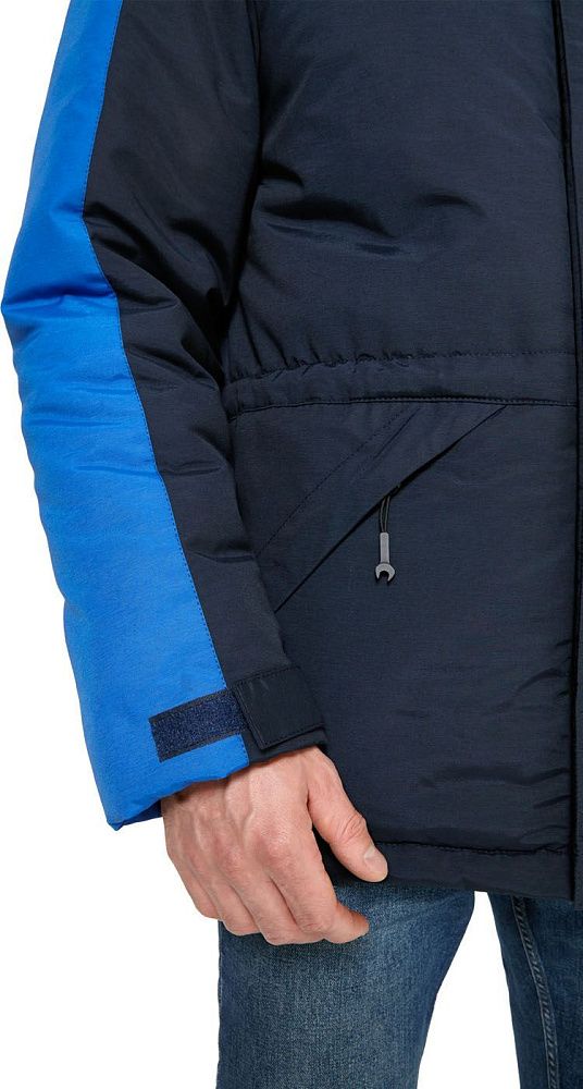 Куртка мужская утепленная рабочая Челленджер синяя с васильковым