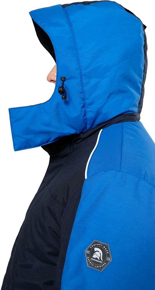 Куртка мужская утепленная рабочая Челленджер синяя с васильковым